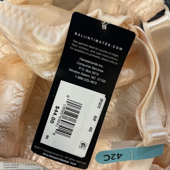 Bali Wirefree Double Support Bra 42C Porcelain - Picture 4 of 7